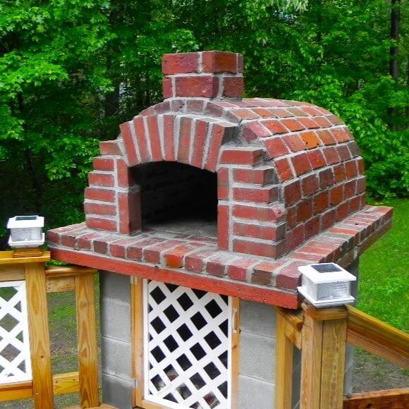 Corner Oven - How to Build a Red Brick Oven on Your Patio's Corner