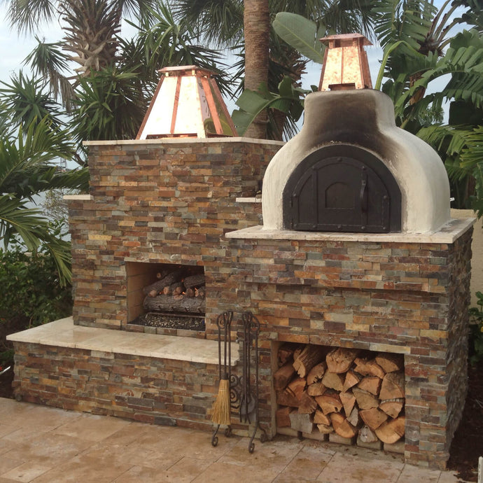 Outdoor Fireplace With Chimney