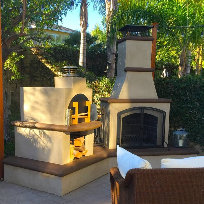 Outdoor Wood Fireplace