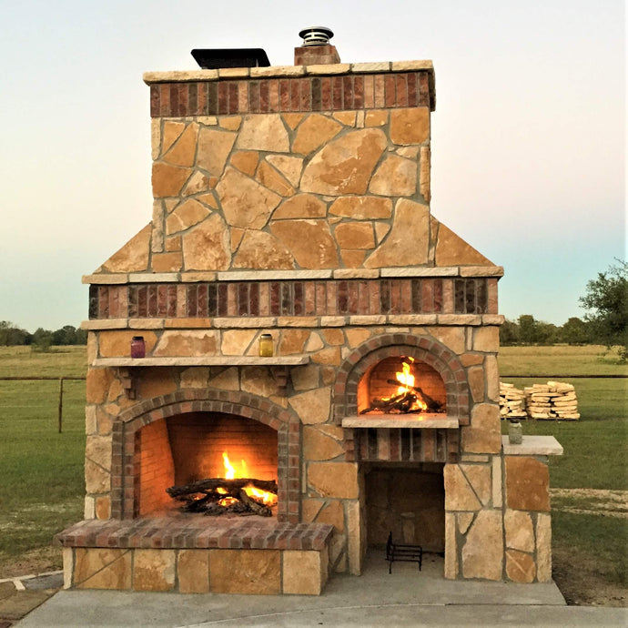 Pizza Oven Fireplace - Enhance Your Outdoor Area with Flagstone Veneer