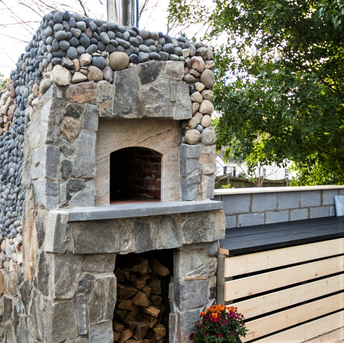 Stone Pizza Oven: How to Build a Pizza Oven with Natural Stone Veneer –  BrickWood LLC