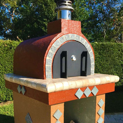 Our Terracotta Pizza Oven: Finished with Complementary Tile Accents