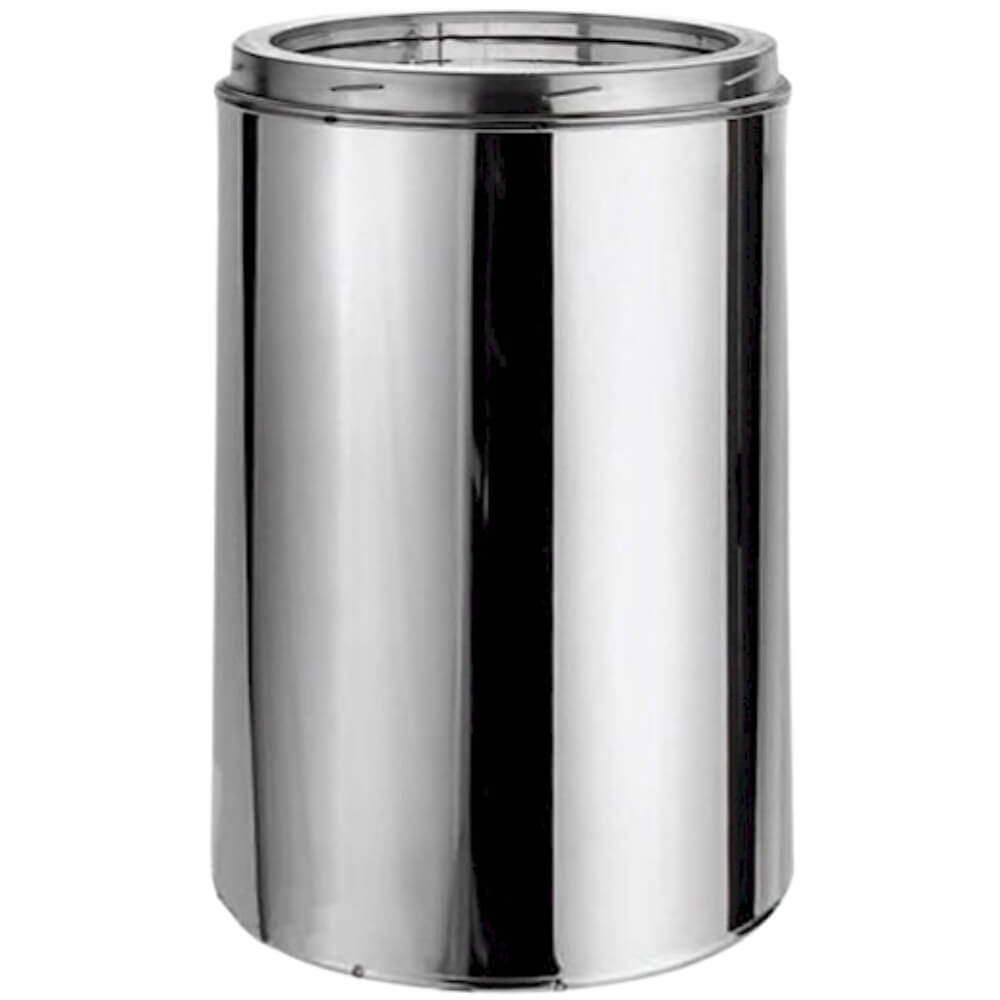 6 inch x 12 inch double-wall stainless steel chimney pipe extension for a pizza oven chimney