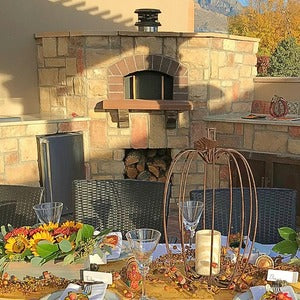 Wood fired pizza oven outdoor