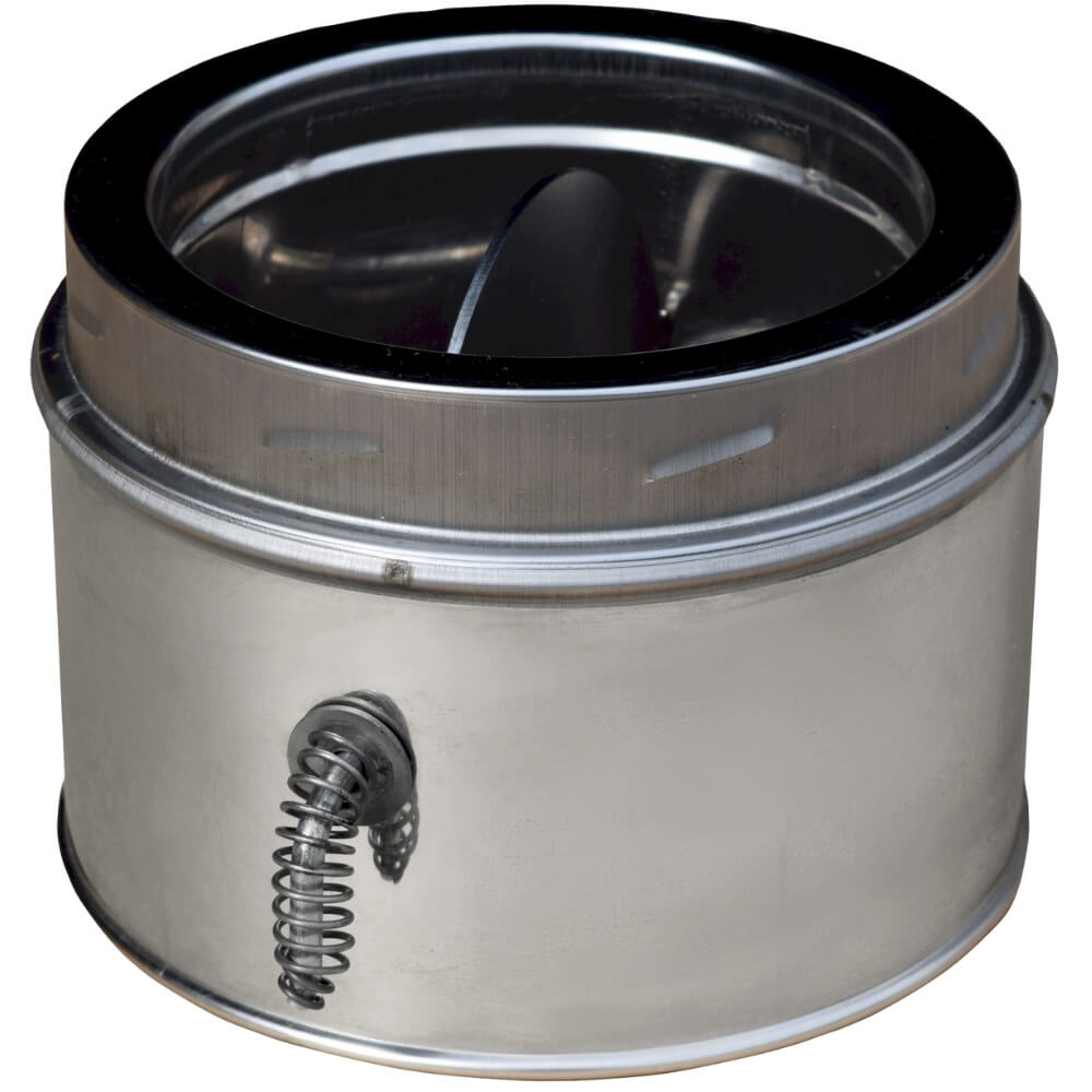 6" double-wall stainless steel chimney pipe with built-in damper for BrickWood pizza ovens