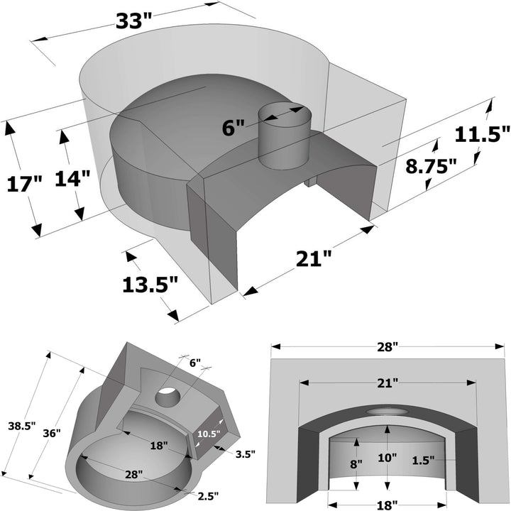 28in Mattone Cupola