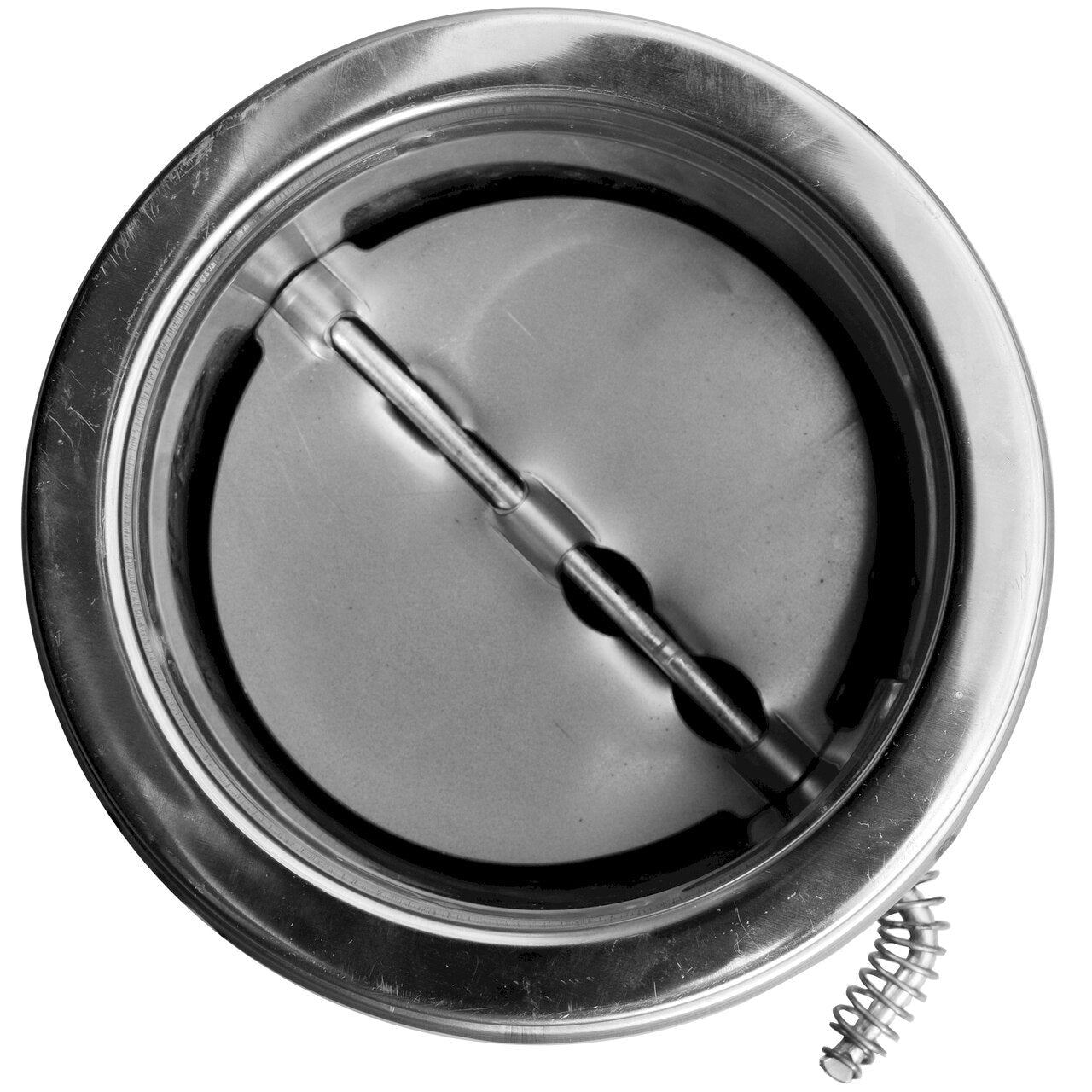 BrickWood 6" stainless steel chimney pipe with damper - CLOSED