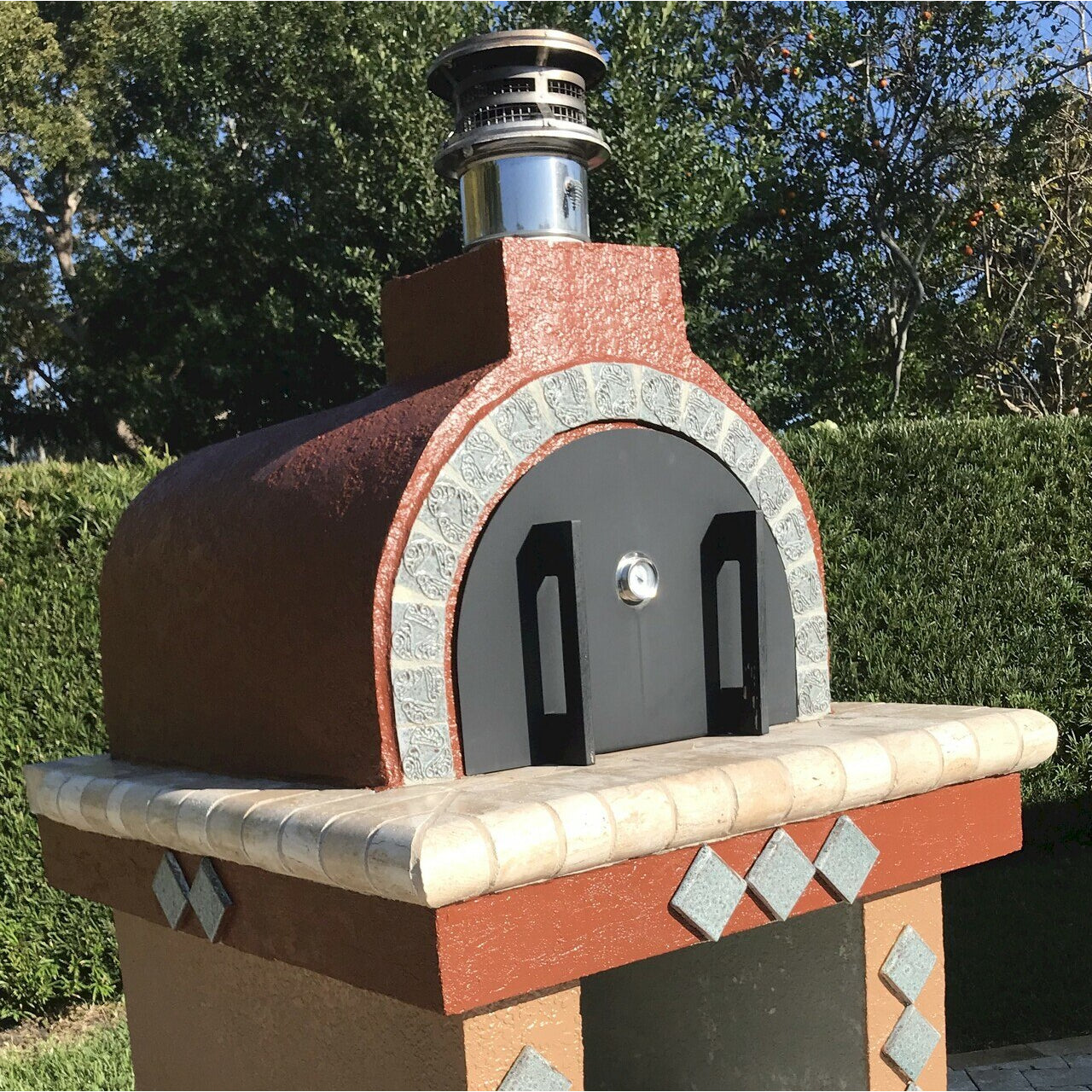 BrickWood stainless steel chimney damper for pizza ovens