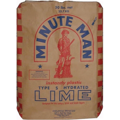 Bag of Type S hydrated lime for homemade high-temperature mortar