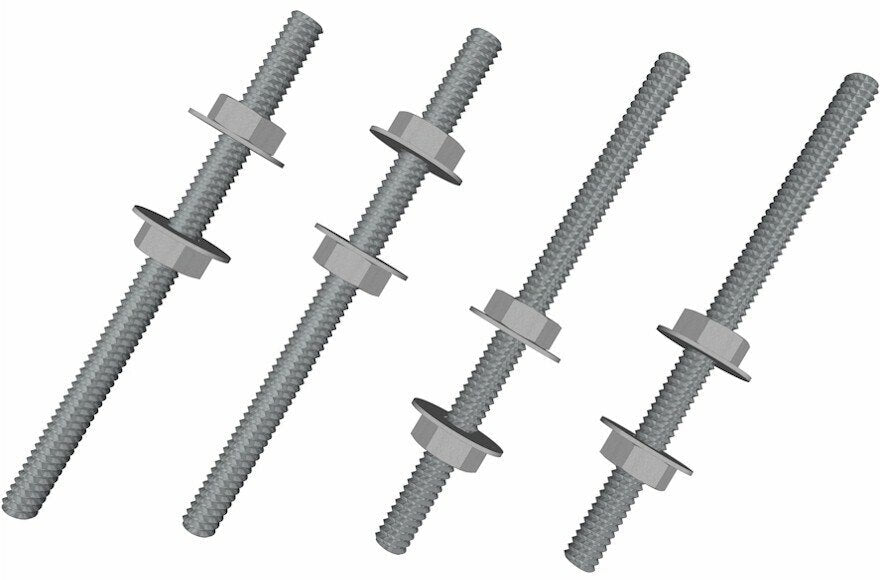 Stainless Steel Threaded Rods with Washers and Hex Nuts