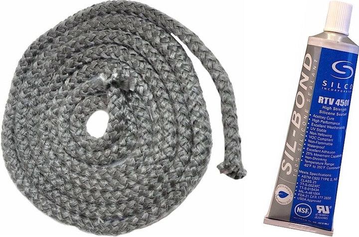 Grapho-Glas™ High-Temp Rope Gasket &amp; High-Temperature Silicone Adhesive